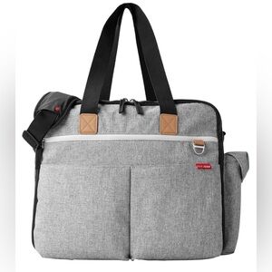 Skip Hop Diaper Bag: Iconic Duo Weekender, Extra Large Capacity w/ Changing pad